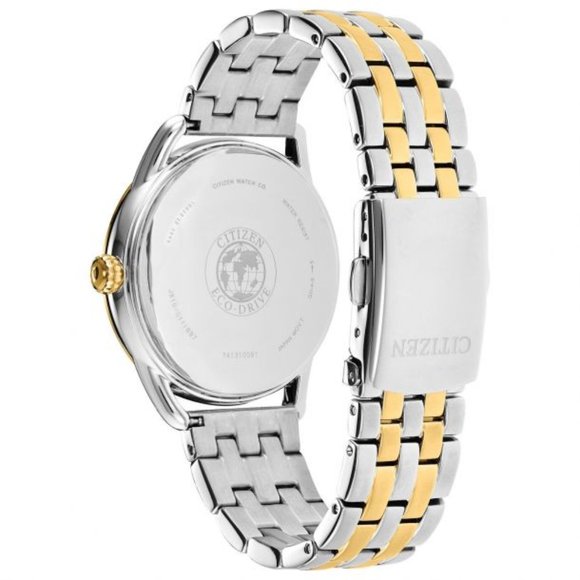 Citizen Eco Drive Crystal Two Tone Watch w/ box!